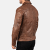 Lavendard Brown Leather Biker Jacket – Premium Cowhide Motorcycle Outerwear (4) Lavendard Brown Leather Biker Jacket – Premium Motorcycle Outerwear