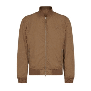 Men's Brown Cotton Bomber Jacket