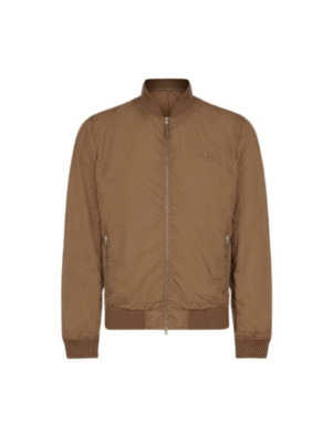 Men's Brown Cotton Bomber Jacket