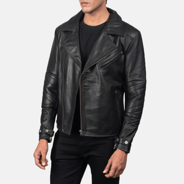 Men's Slim Fit Biker Jacket - Image 2