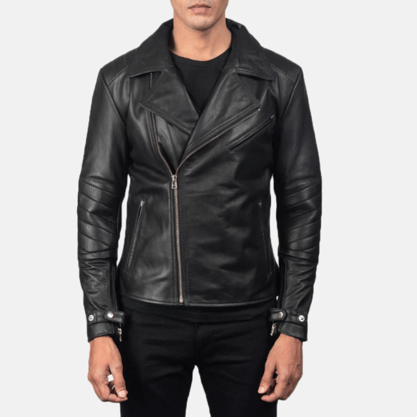 Men's Slim Fit Biker Jacket - Image 4