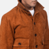 Stylish Brown Suede Bomber Jacket