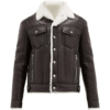 Stylish & Essential Men Shearling Leather Jacket – Brown Real Leather Winter Outerwear Stylish and Essential Men Shearling Leather Jacket in Brown – Real Leather Outerwear for Winter