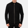 Ultimate Stylish Charcoal Black Suede Biker Jacket
