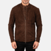 Ultimate Stylish Charcoal Mocha Suede Biker Jacket (2) Ultimate Stylish Charcoal Mocha Suede Biker Jacket