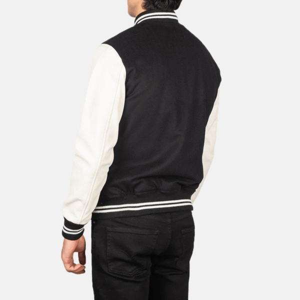 Vaxton Legacy – Premium Black and White Varsity Jacket - Image 4