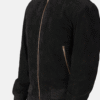 Black Suede Bomber Jacket (4) Black Suede Bomber Jacket
