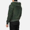 Men’s Green Hooded Suede Bomber Jacket – Nintenzo Classic Outerwear (4) Men’s Green Hooded Suede Bomber Jacket – Classic Outerwear