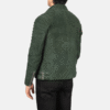 Men's Green Suede Biker Jacket – Slim Fit Motorcycle Style (4) Men's Green Suede Biker Jacket – Slim Fit Motorcycle Style