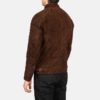 Men's Mocha Suede Biker Jacket with Adjustable Waist (5) Men's Suede Biker Jacket with Adjustable Waist