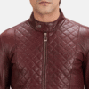 Stylish Maroon Leather Biker Jacket – Burgunn Dee Slim Fit for Men (5) Stylish Maroon Leather Biker Jacket – Burgunn Dee Slim Fit for Men