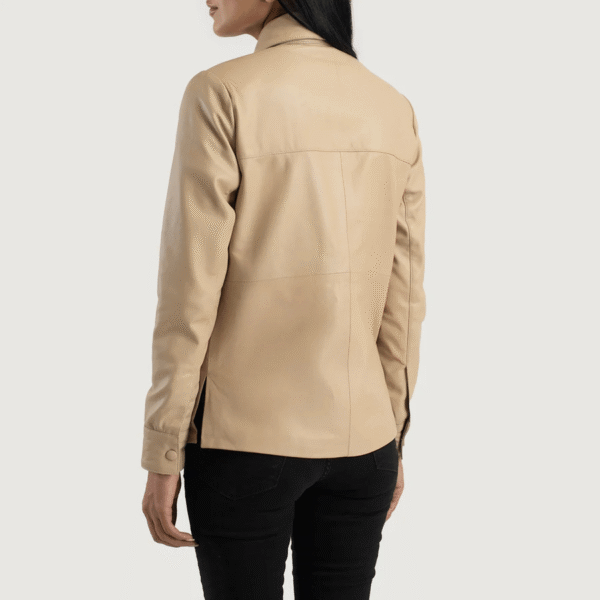 Women's Leather Shirt Jacket - Image 5